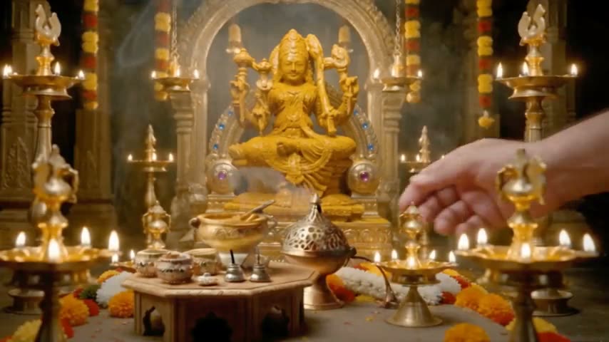 Keśabhārasya Kālāgarudhūpam The Divine Hair Of Maa Is Perfumed with the smoke of eaglewood.