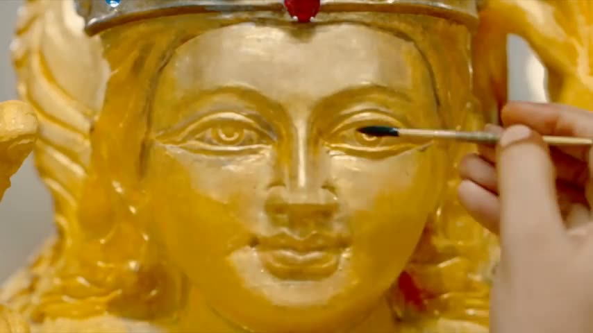 Kālāñjanam Kohl Is Applied To The Divine Eyes Of Maa.