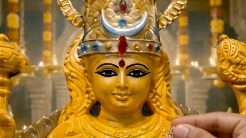 Vālīyugalam The Pair Of Ear Drops is offered To The Divine Mother.