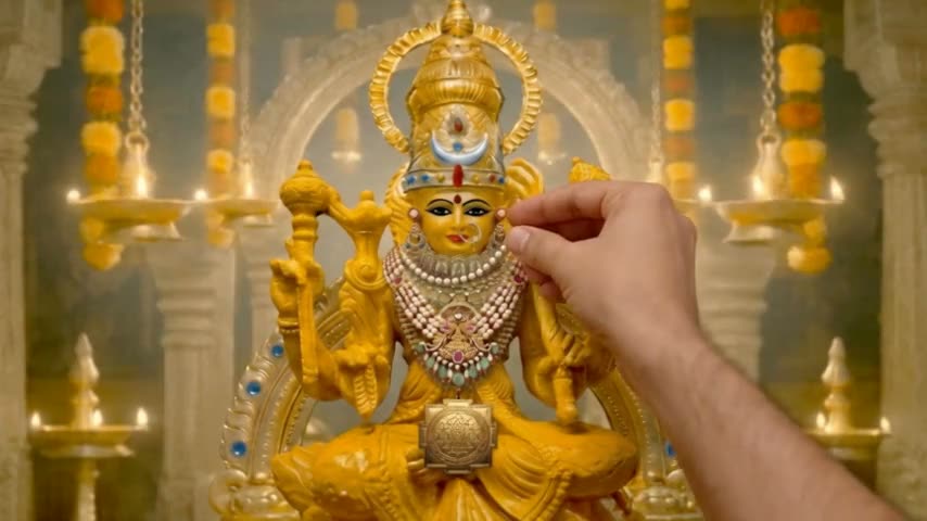 Ekāvalī The Chain Of Twenty-Seven Pearls is offered To The Divine Mother.