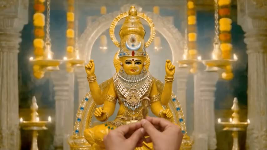 Pāśam The Sacred Noose Is Placed In The Upper Left Hand Of The Divine Mother.