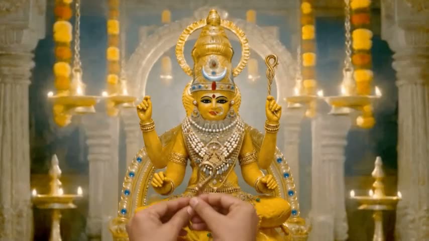 Aṅkuśam The Sacred Goad Is Placed In The Upper Right Hand Of The Divine Mother.