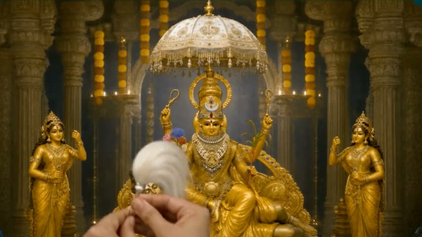 Cāmaram The Chāmara Fan is offered To The Divine Mother.