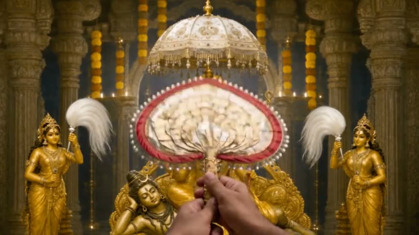 Tālavṛntam The Palm-Leaf Fan is offered To The Divine Mother.