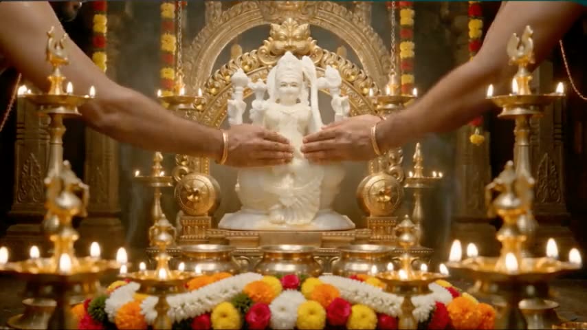 Divyasnānīya Udvartanam The Divine Vigraha Of Maa Is Cleansed with fragrant powders.