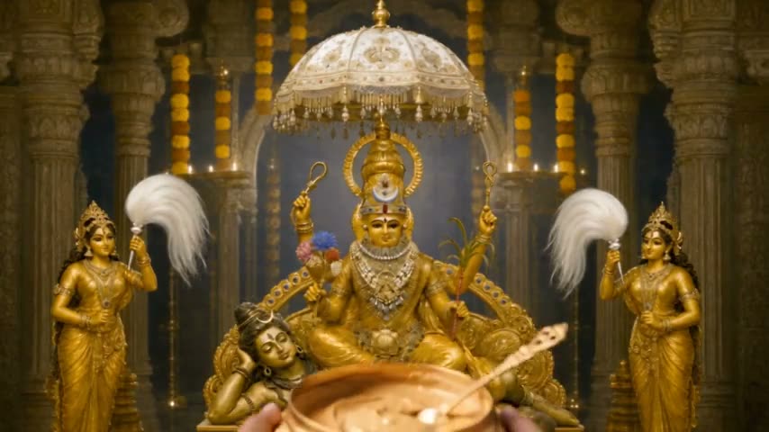 Gandham Sacred Sandal Paste is offered To The Divine Mother.
