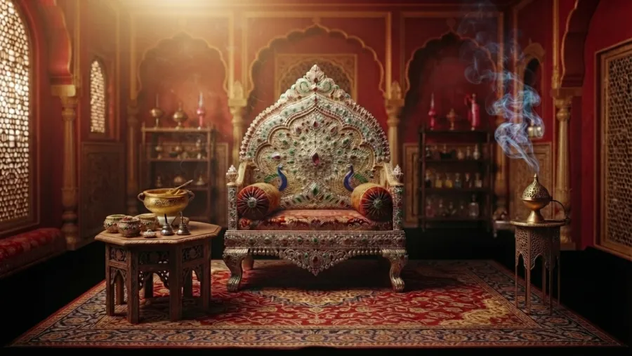 Ālepa Maṇḍapa Praveśam The Divine Mother Enters The Chamber Of Fragrance.