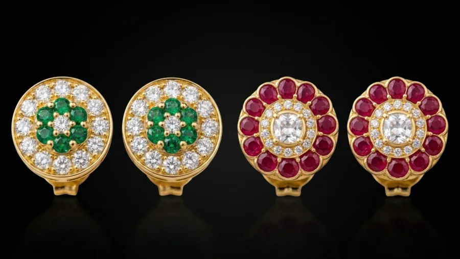 Maṇikuṇḍalayugalam Gem Earrings are offered To The Divine Mother.