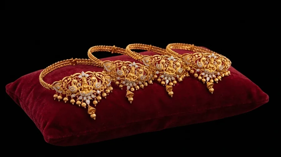 Keyūrayugala Catuṣṭayam The Four Armlets are offered To The Divine Mother.