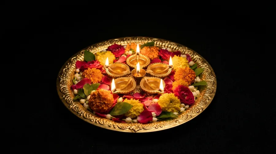 Maṅgalārtikam The Auspicious Ārti is offered To The Divine Mother.