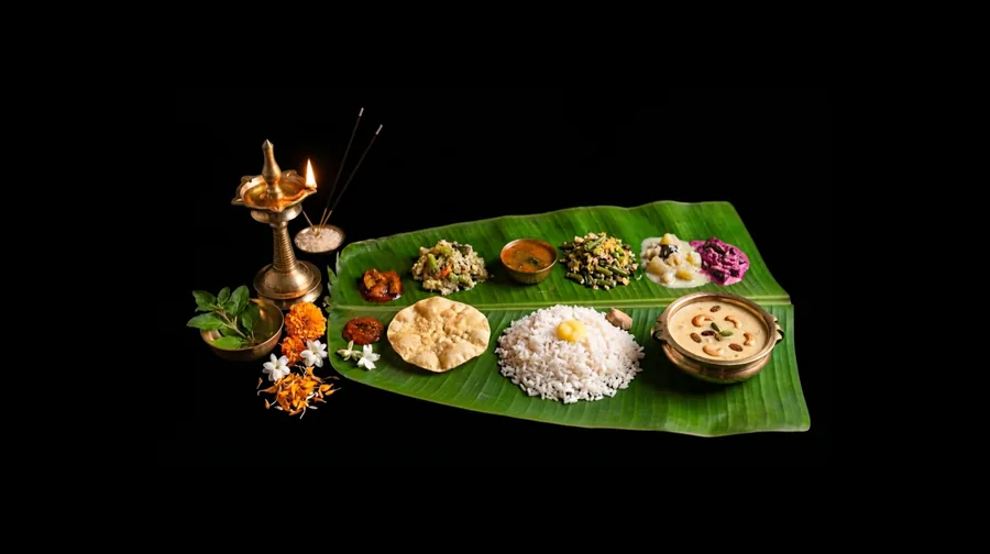 Naivedyam দিব্য আশীর্বাদ প্রার্থনায় দিব্য জননীকে পবিত্র নৈবেদ্য নিবেদন করা হয়।